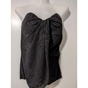 Bal Harbour Swim Size 16 Sheer "peek a boo" front flowy Bathing Suit Top